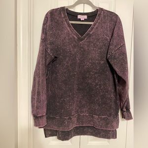 Zenana oversized acid wash tunic